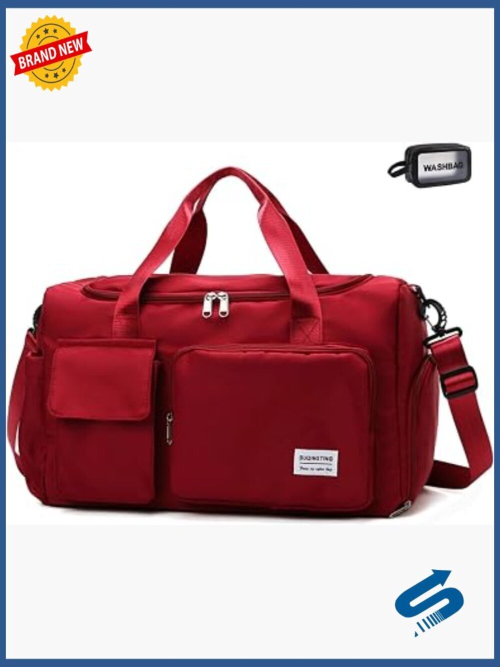 Travel Duffle Bag with Shoe Compartment & Wet Pocket